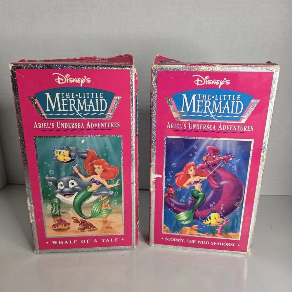 Lot of 2 VHS Disney Ariels Undersea Adventures 1 & 2 The Little Mermaid